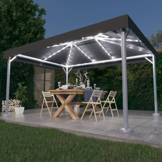 gazebo-with-led-string-lights-400x300-cm-anthracite-aluminium At Willow and Wine