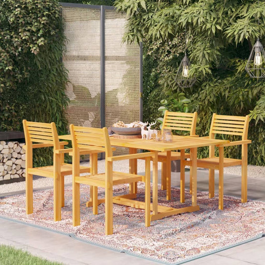 5-piece-garden-dining-set-solid-teak-wood-3 At Willow and Wine