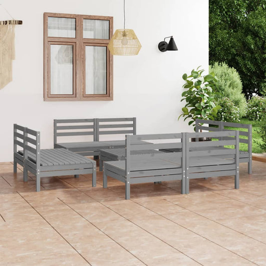 9-piece-garden-lounge-set-grey-solid-pinewood At Willow and Wine