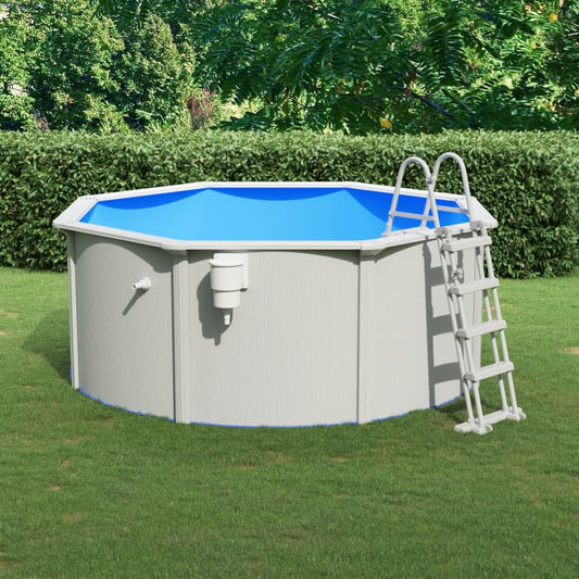 vidaXL Swimming Pool with Safety Ladder 300x120 cm