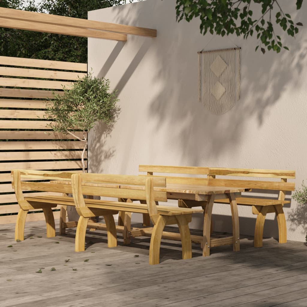 vidaXL 3 Piece Garden Dining Set Impregnated Pinewood at Willow and Wine!