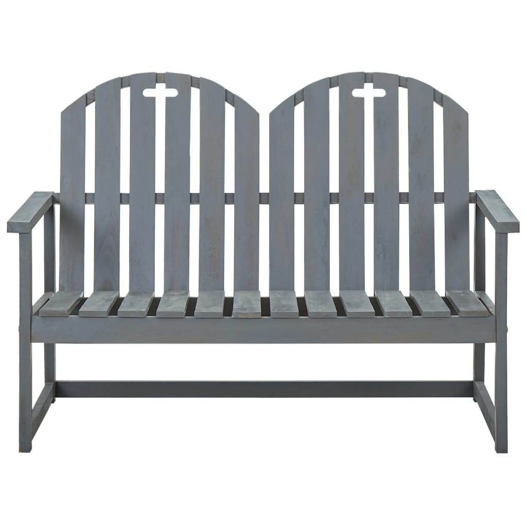 vidaXL Garden Bench Grey 110 cm Solid Acacia Wood