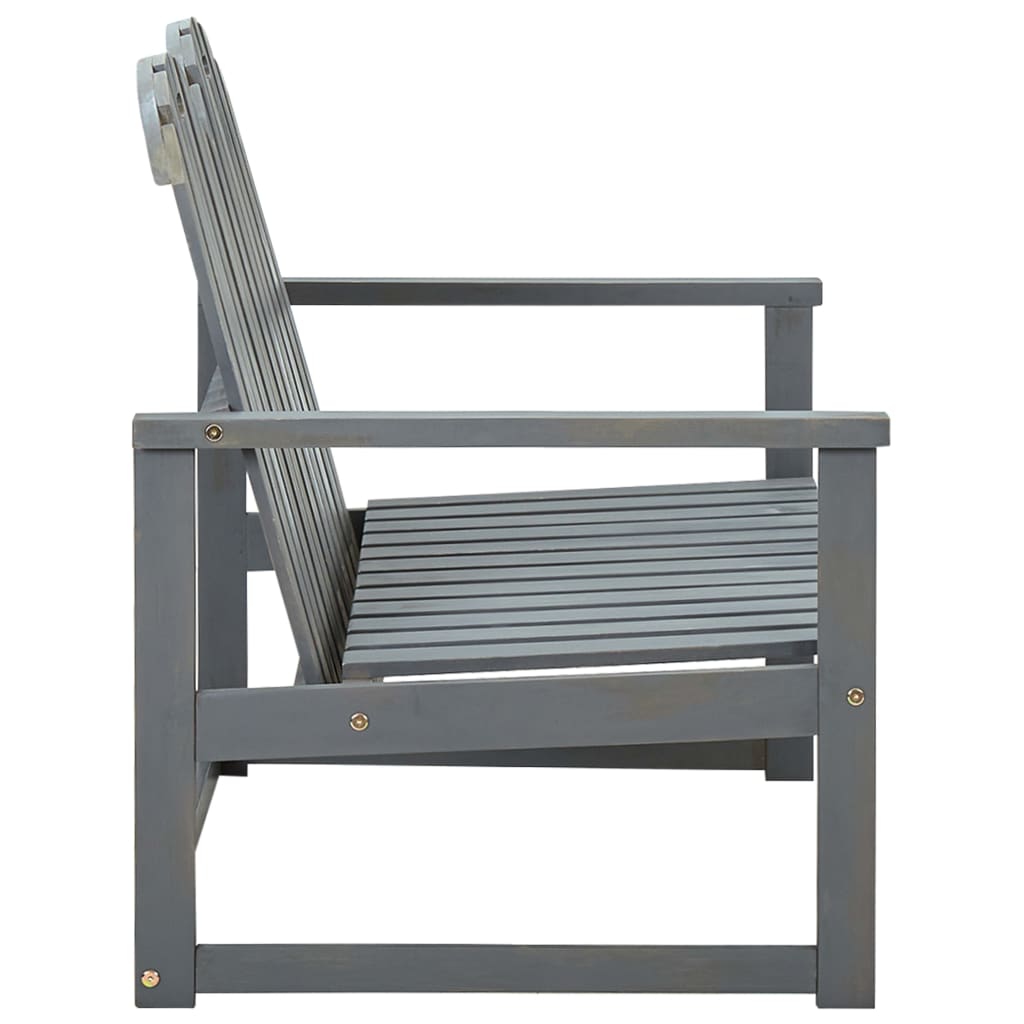 vidaXL Garden Bench Grey 110 cm Solid Acacia Wood