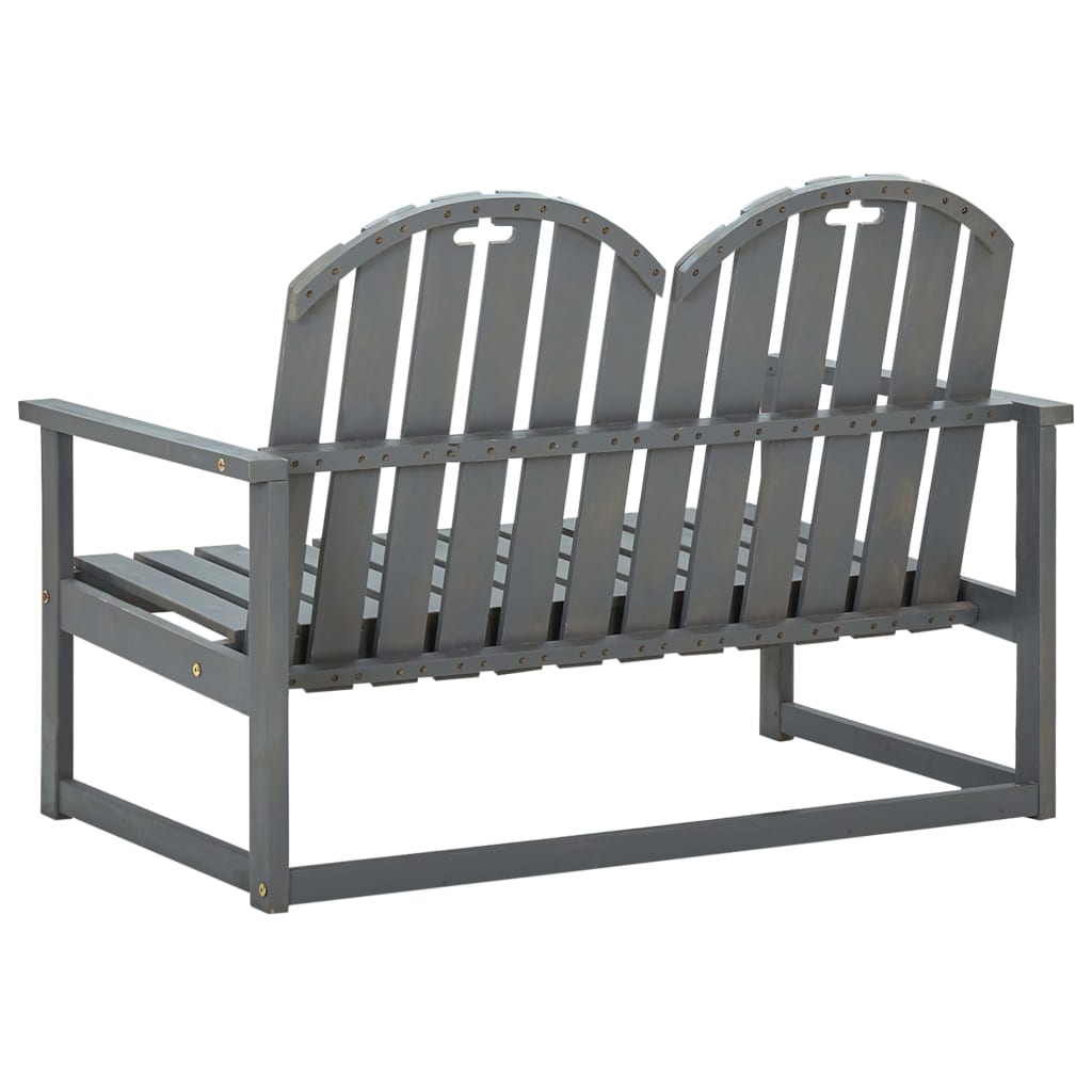 vidaXL Garden Bench Grey 110 cm Solid Acacia Wood