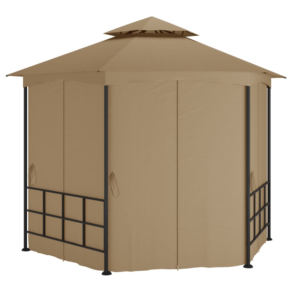 gazebo-with-sidewalls-3-1x2-7-m-taupe At Willow and Wine