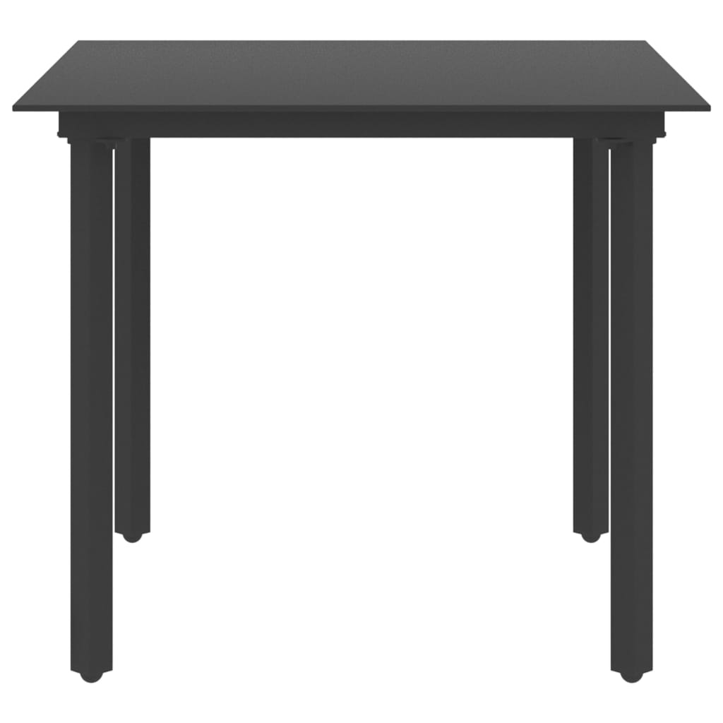 garden-dining-table-black-80x80x74-cm-steel-and-glass-1 At Willow and Wine