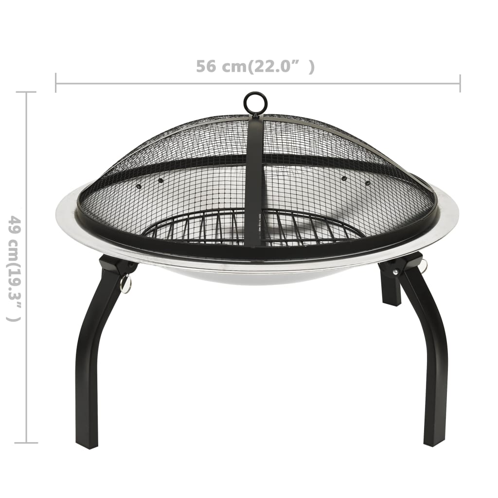 2-in-1-fire-pit-and-bbq-with-poker-56x56x49-cm-stainless-steel-1 At Willow and Wine