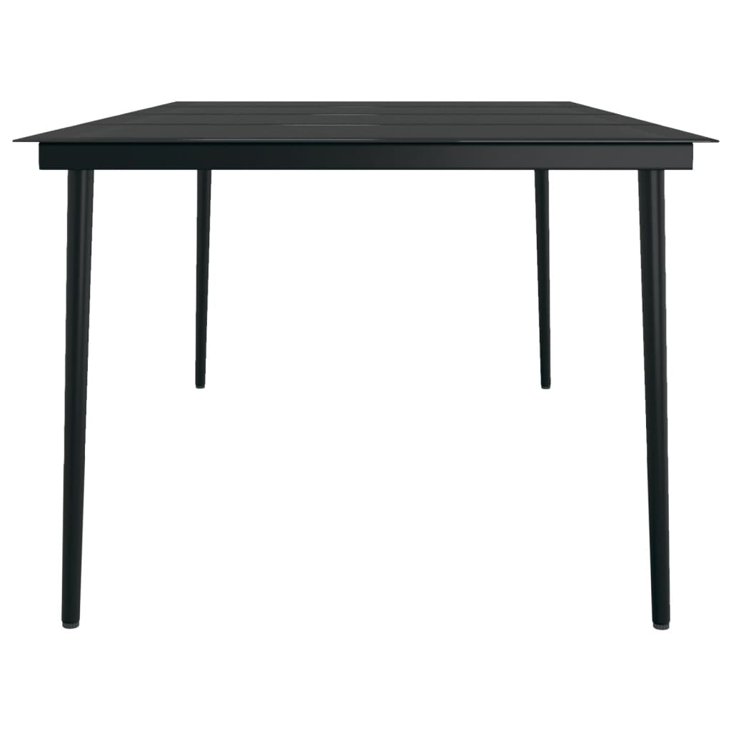 garden-dining-table-black-200x100x74-cm-steel-and-glass At Willow and Wine