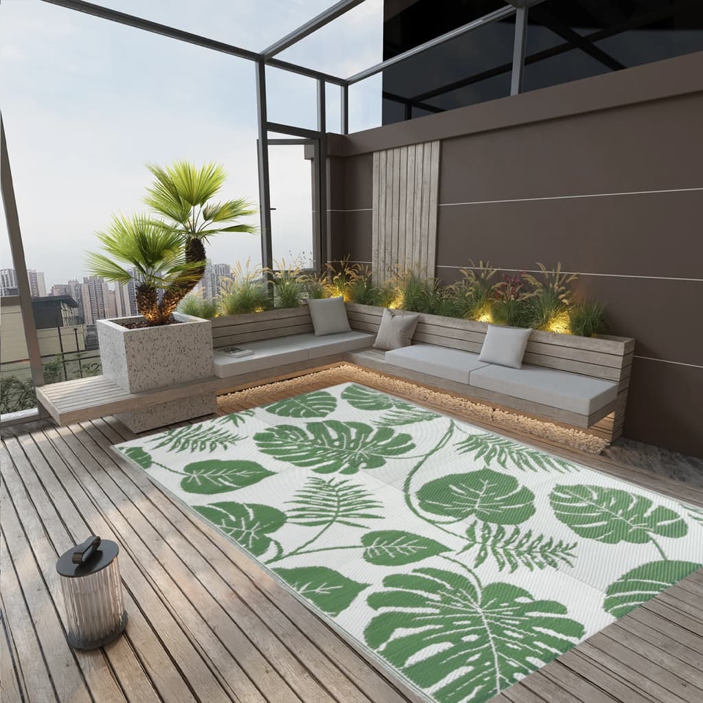 Outdoor Rug Green 190x290 cm PP