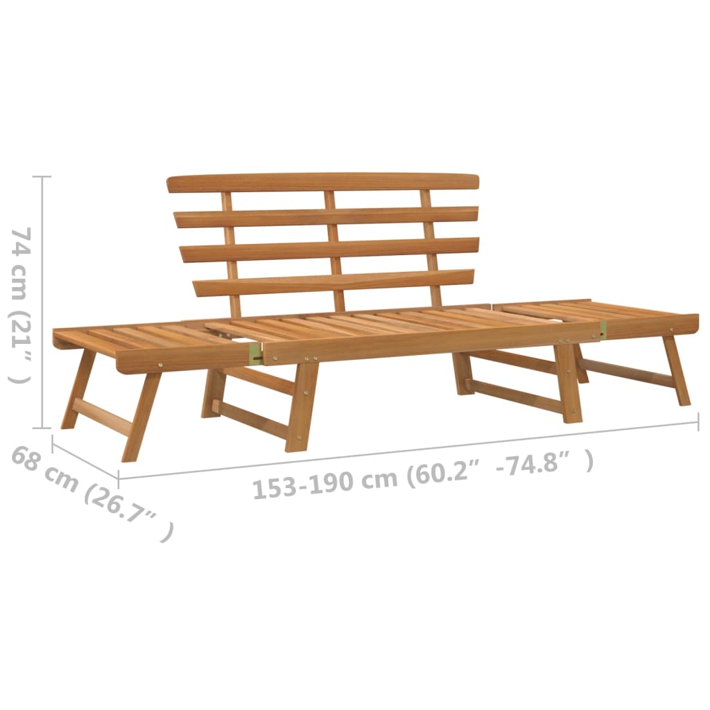 garden-bench-2-in-1-190-cm-solid-acacia-wood At Willow and Wine