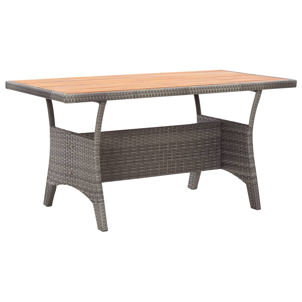 vidaXL Garden Table Grey 120x70x66 cm Solid Acacia Wood