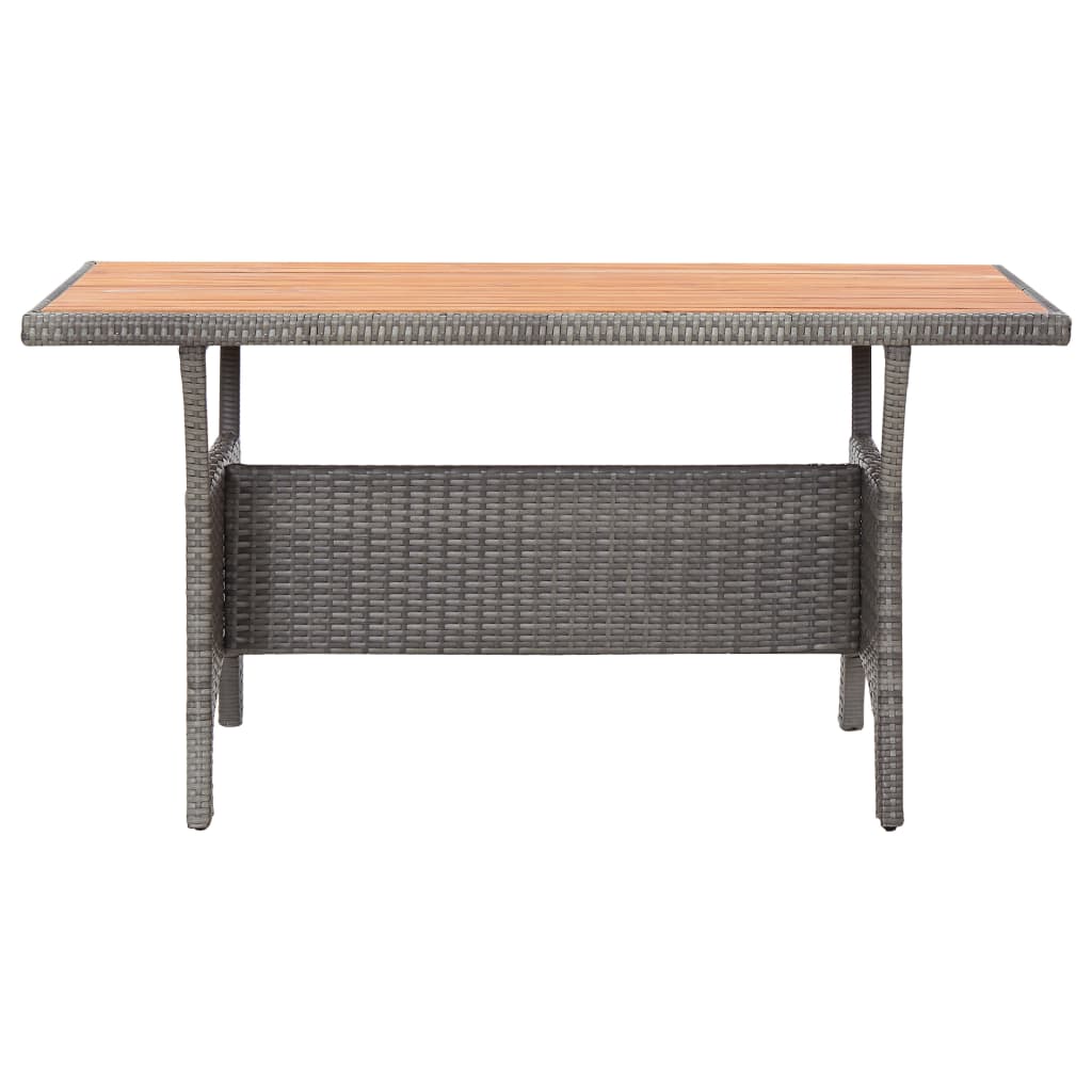 vidaXL Garden Table Grey 120x70x66 cm Solid Acacia Wood