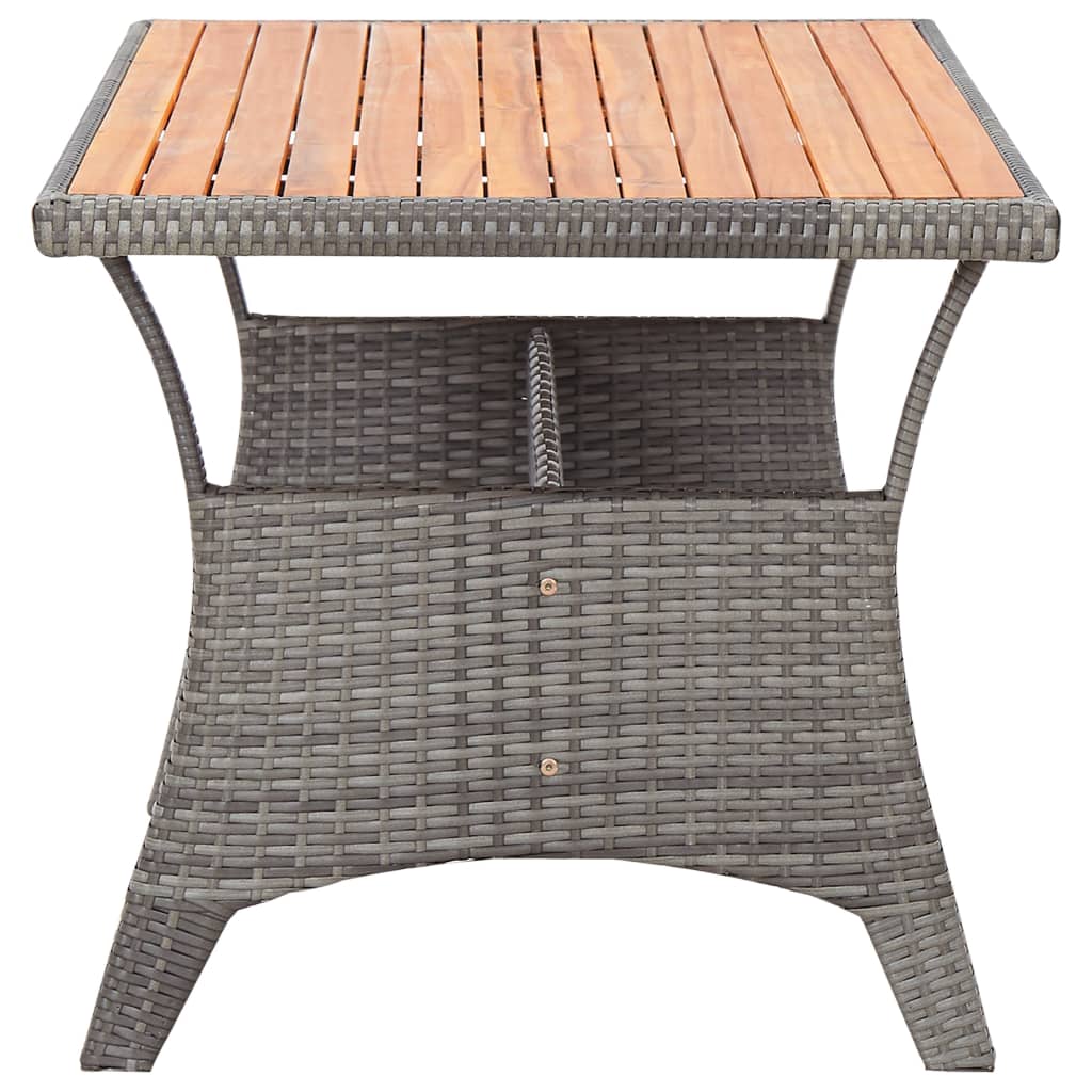 vidaXL Garden Table Grey 120x70x66 cm Solid Acacia Wood