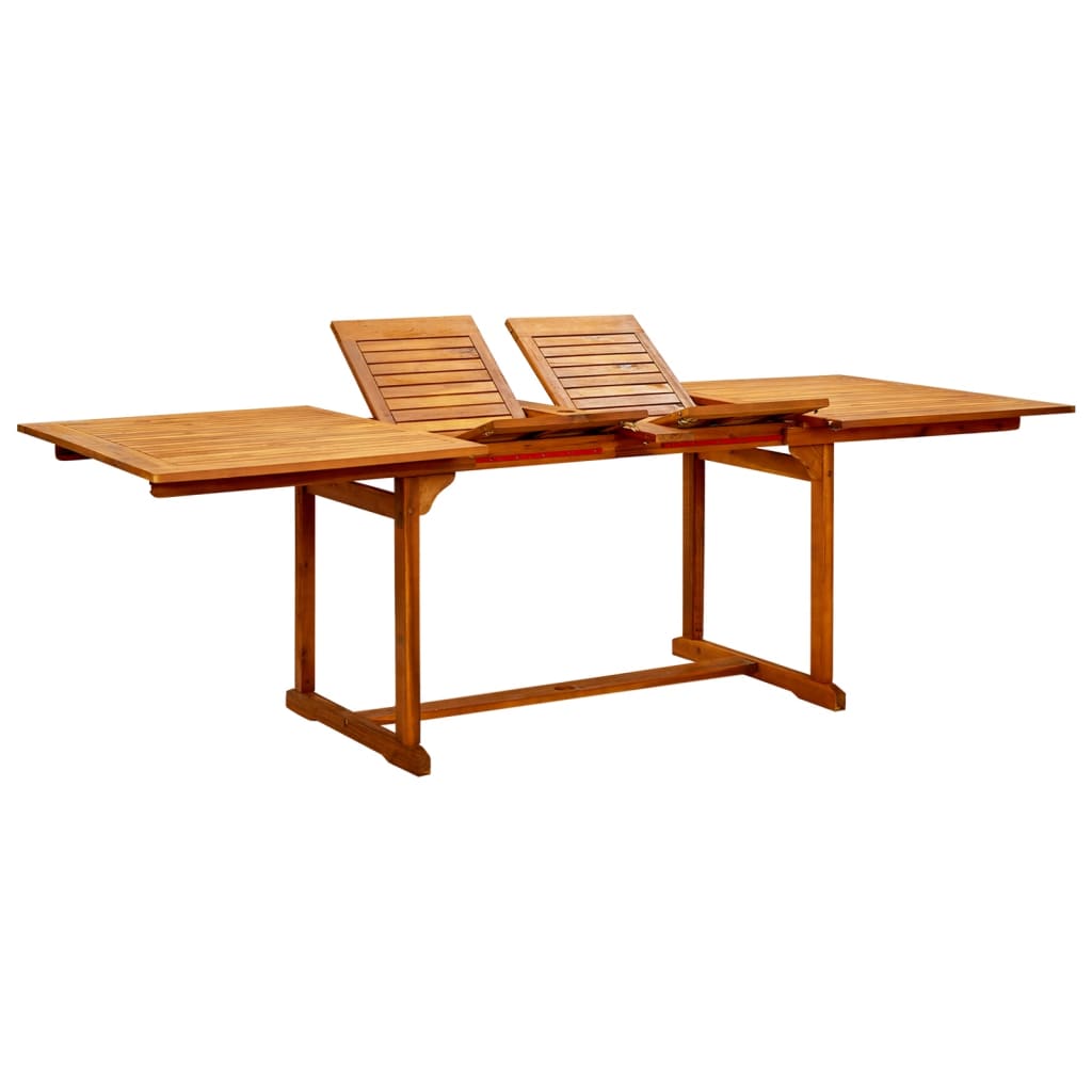 vidaXL Garden Dining Table (120-170)x80x75 cm Solid Acacia Wood