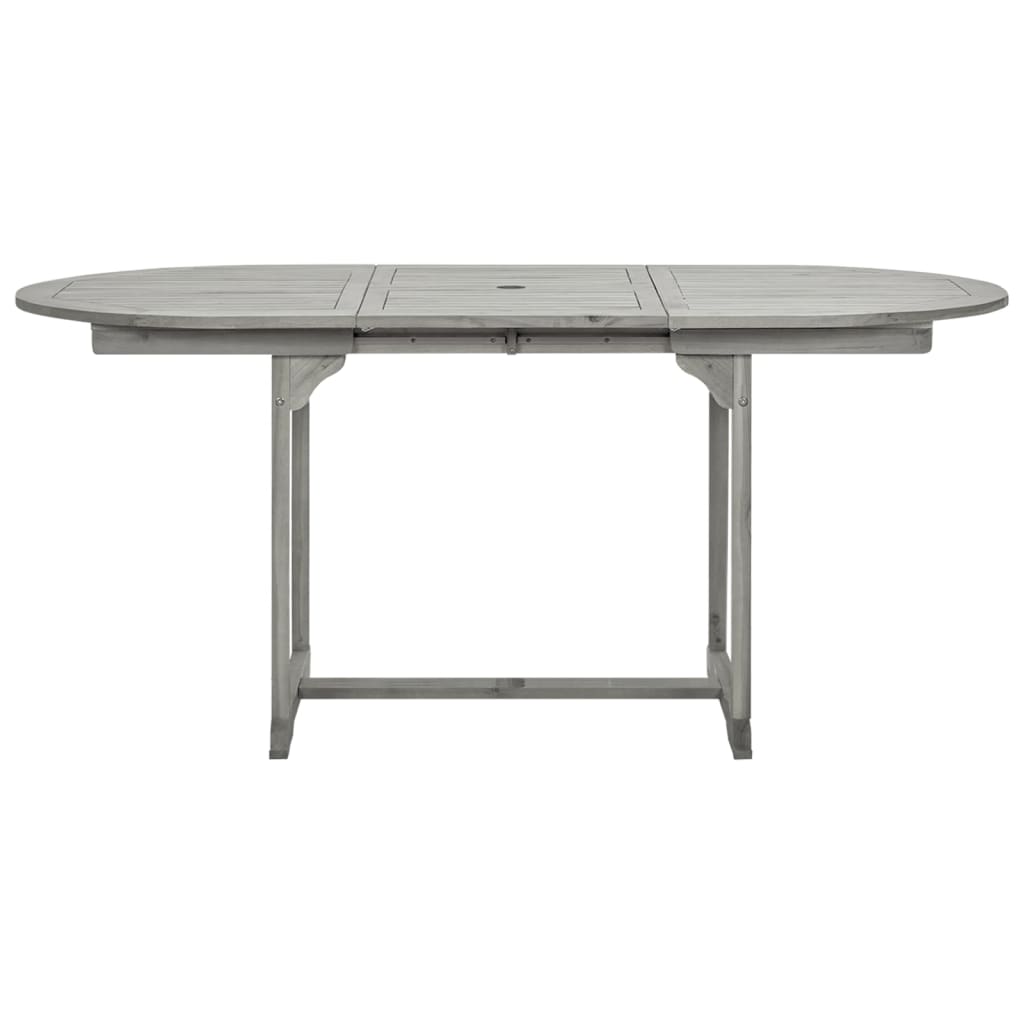 vidaXL Garden Dining Table (120-170)x80x75 cm Solid Acacia Wood