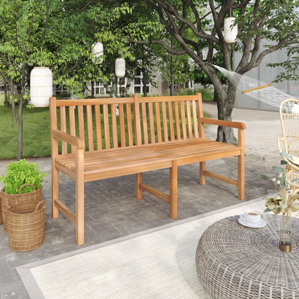 vidaXL Garden Bench 228 cm Solid Teak Wood