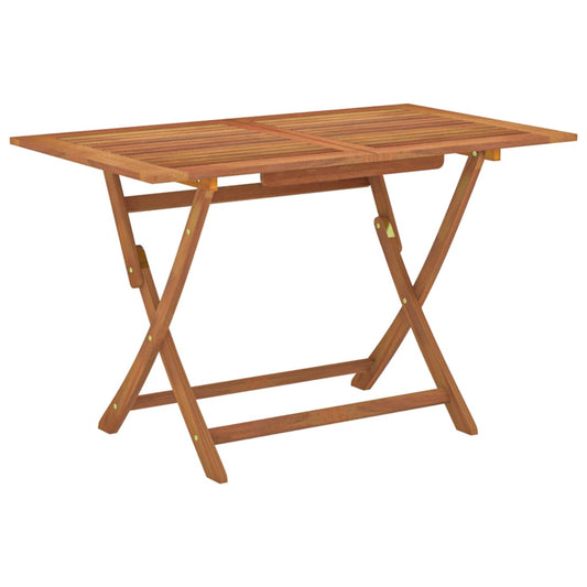 vidaXL Folding Garden Table 120x70x75 cm Solid Eucalyptus Wood