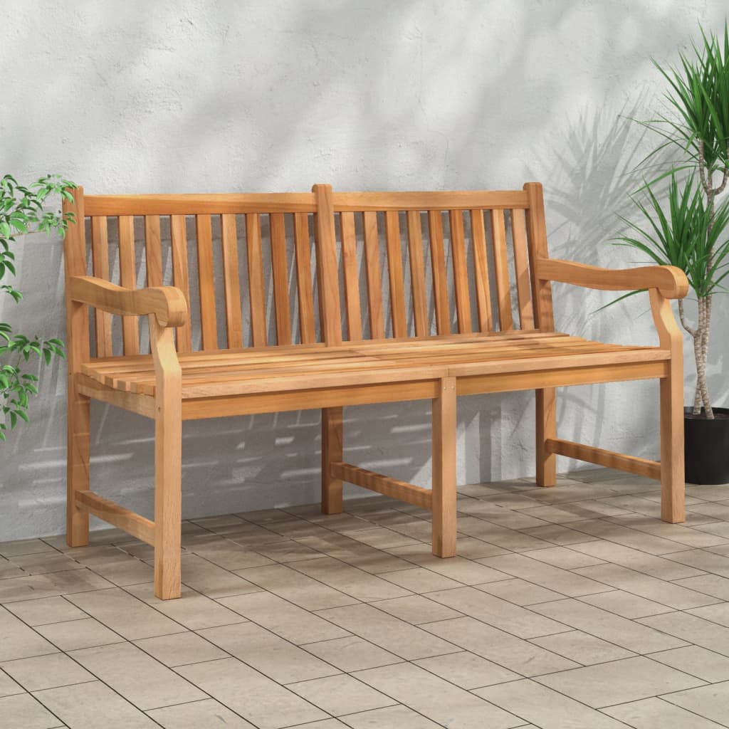 garden-bench-150-cm-solid-teak-wood At Willow and Wine