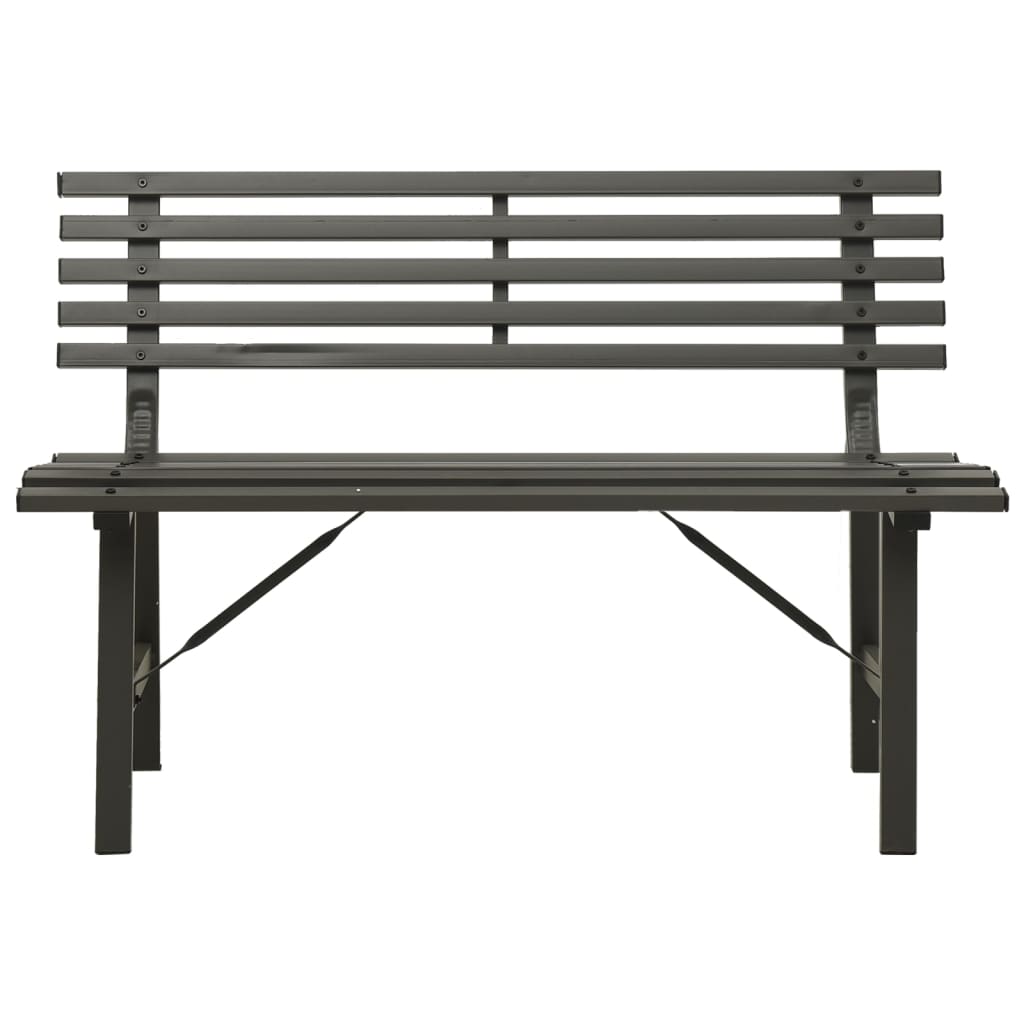 garden-bench-110-cm-steel-black At Willow and Wine