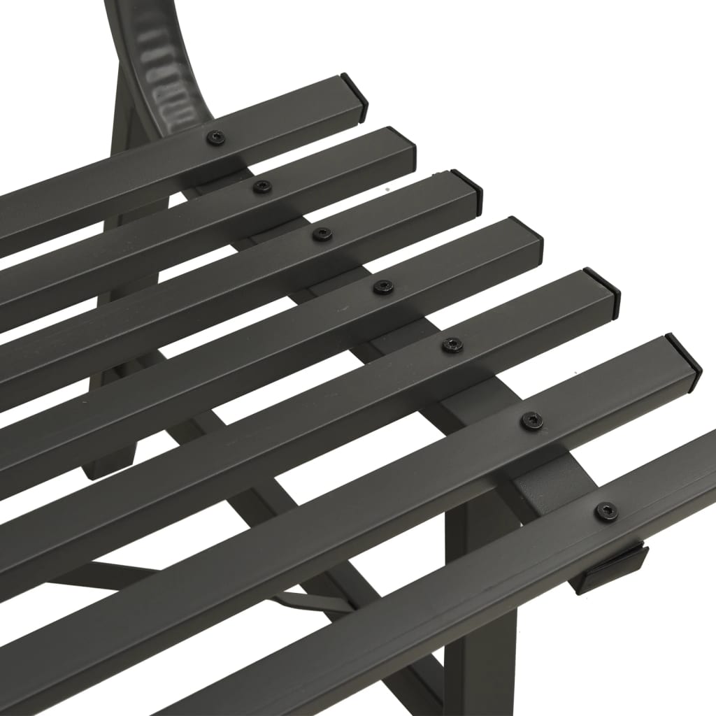 garden-bench-110-cm-steel-black At Willow and Wine