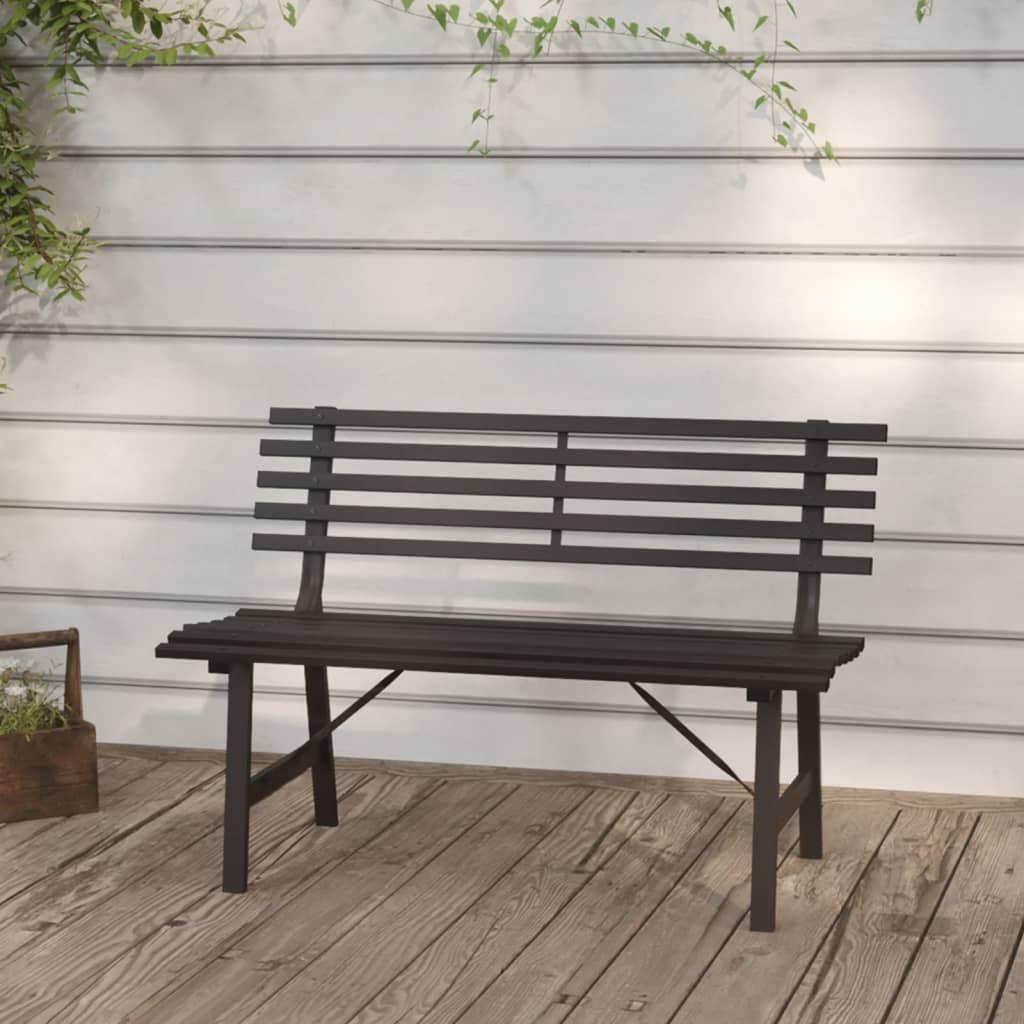 garden-bench-110-cm-steel-black At Willow and Wine