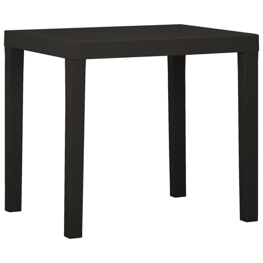 vidaXL Garden Table Anthracite 79x65x72 cm Plastic at Willow and Wine!