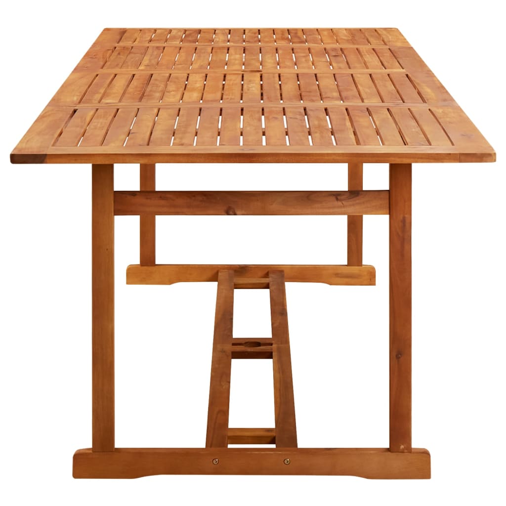 vidaXL Garden Dining Table 220x90x75 cm Solid Acacia Wood