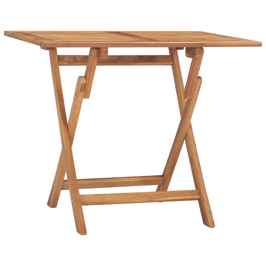 vidaXL Folding Garden Dining Table 90x60x75 cm Solid Teak Wood at Willow and Wine!