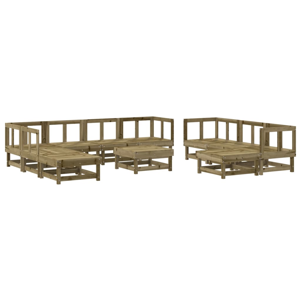 vidaXL 11 Piece Garden Lounge Set Impregnated Wood Pine