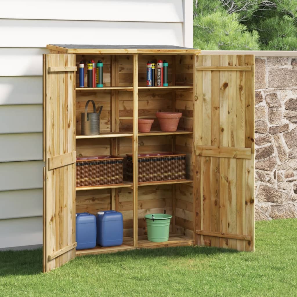 vidaXL Garden Tool Shed 123x45x171 cm Impregnated Solid Wood Pine at Willow and Wine!