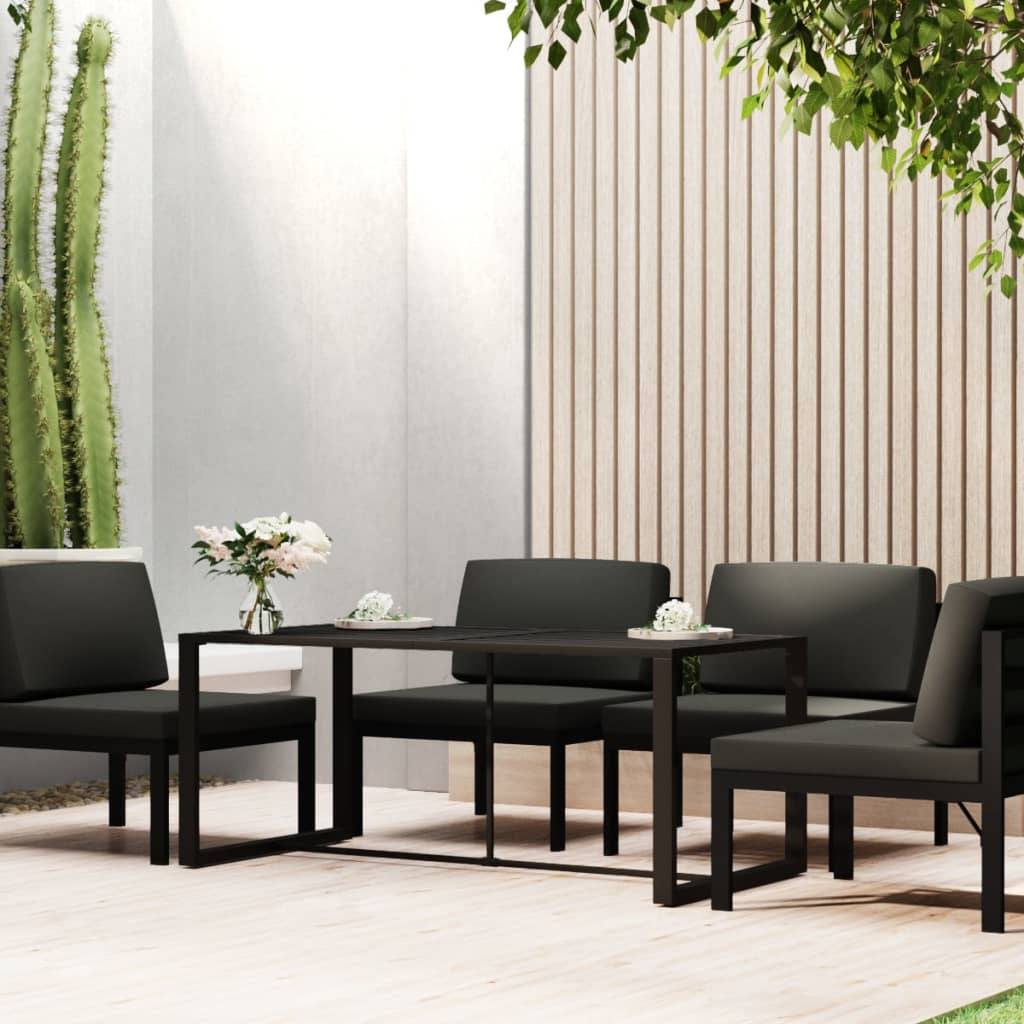 vidaXL Outdoor Dining Table Anthracite 120x60x66 cm Aluminium at Willow and Wine!