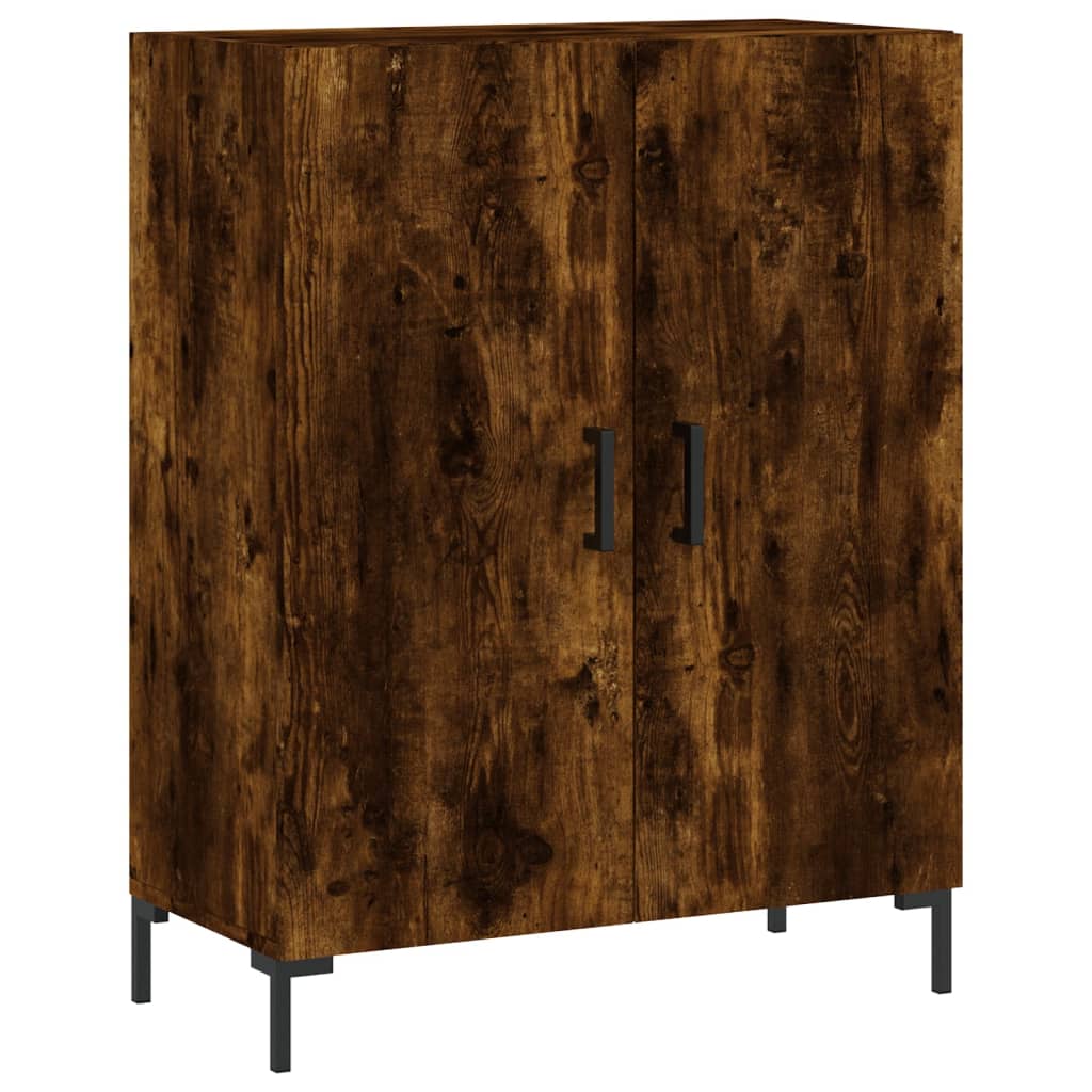 vidaXL Highboard Smoked Oak 69.5x34x180 cm Engineered Wood