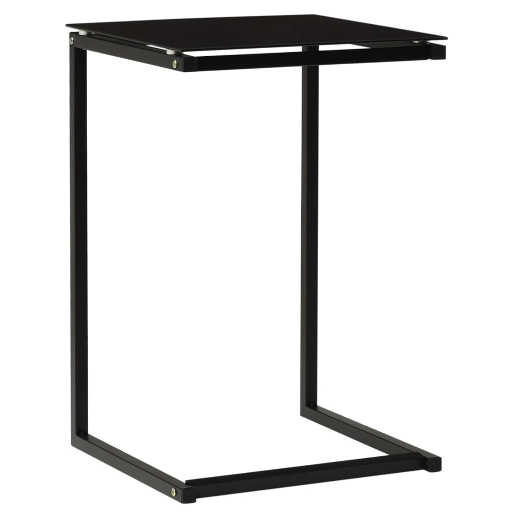 vidaXL Side Table Black 40x40x60 cm Tempered Glass at Willow and Wine!