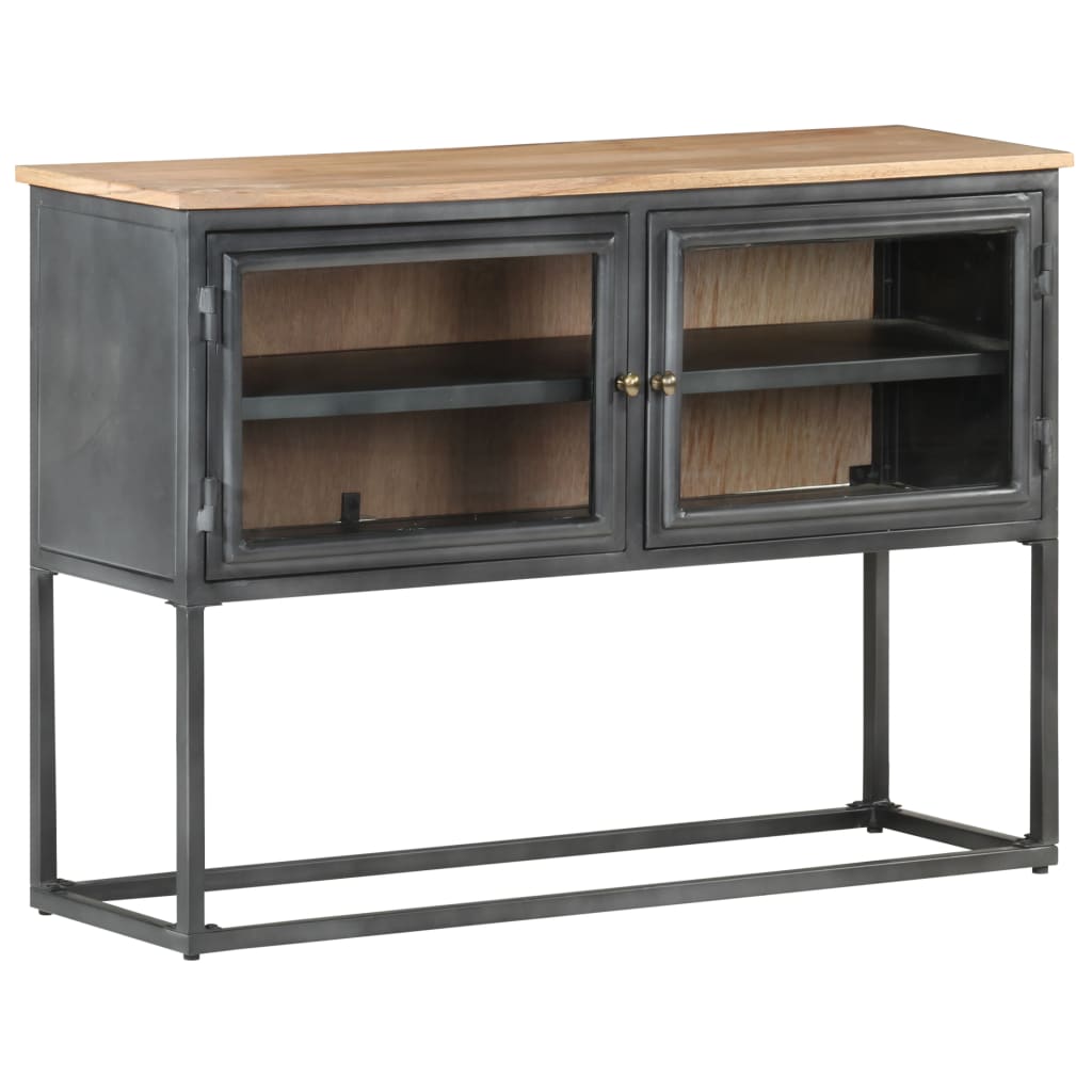 vidaXL Sideboard Grey 100x30x70 cm Solid Acacia Wood at Willow and Wine!