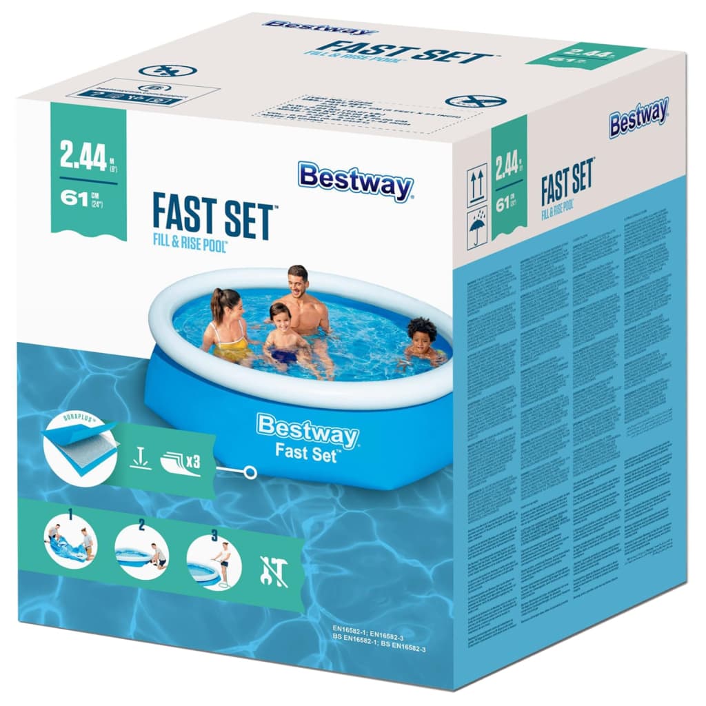 bestway-fast-set-inflatable-swimming-pool-round-244x66-cm-57266 At Willow and Wine