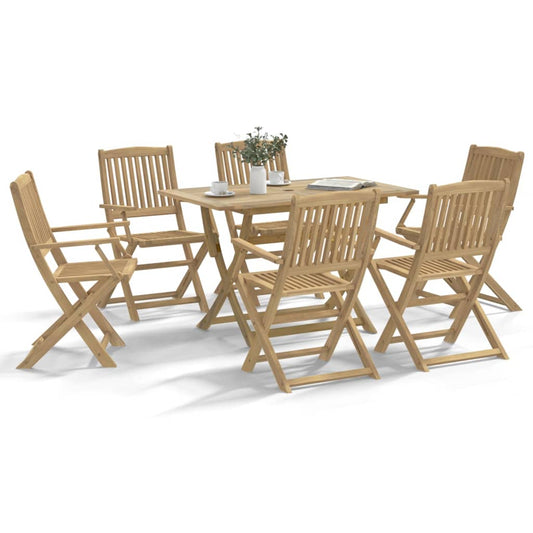 vidaXL 7 Piece Garden Dining Set Solid Wood Acacia