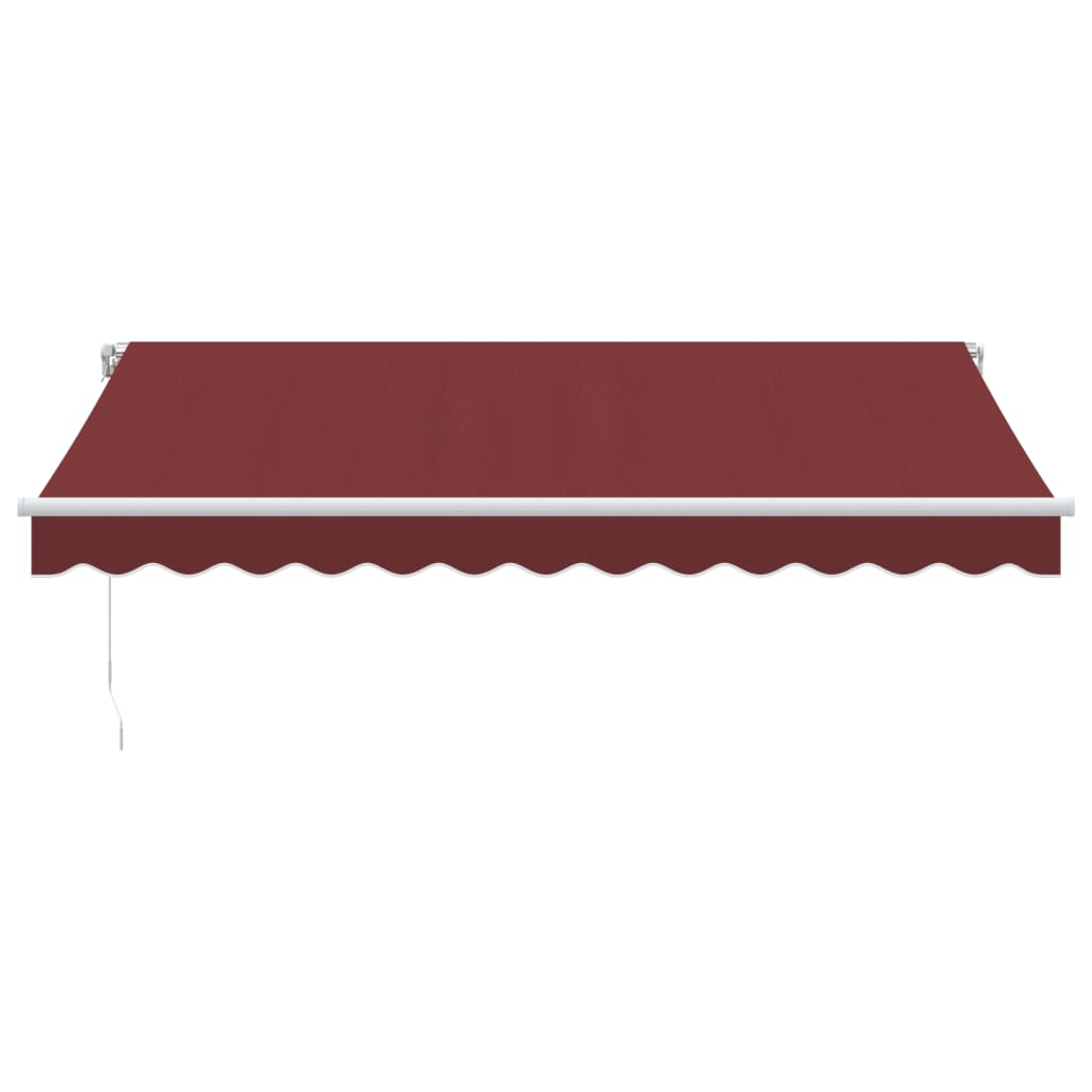 vidaXL Manual Retractable Awning Burgundy 350x250 cm