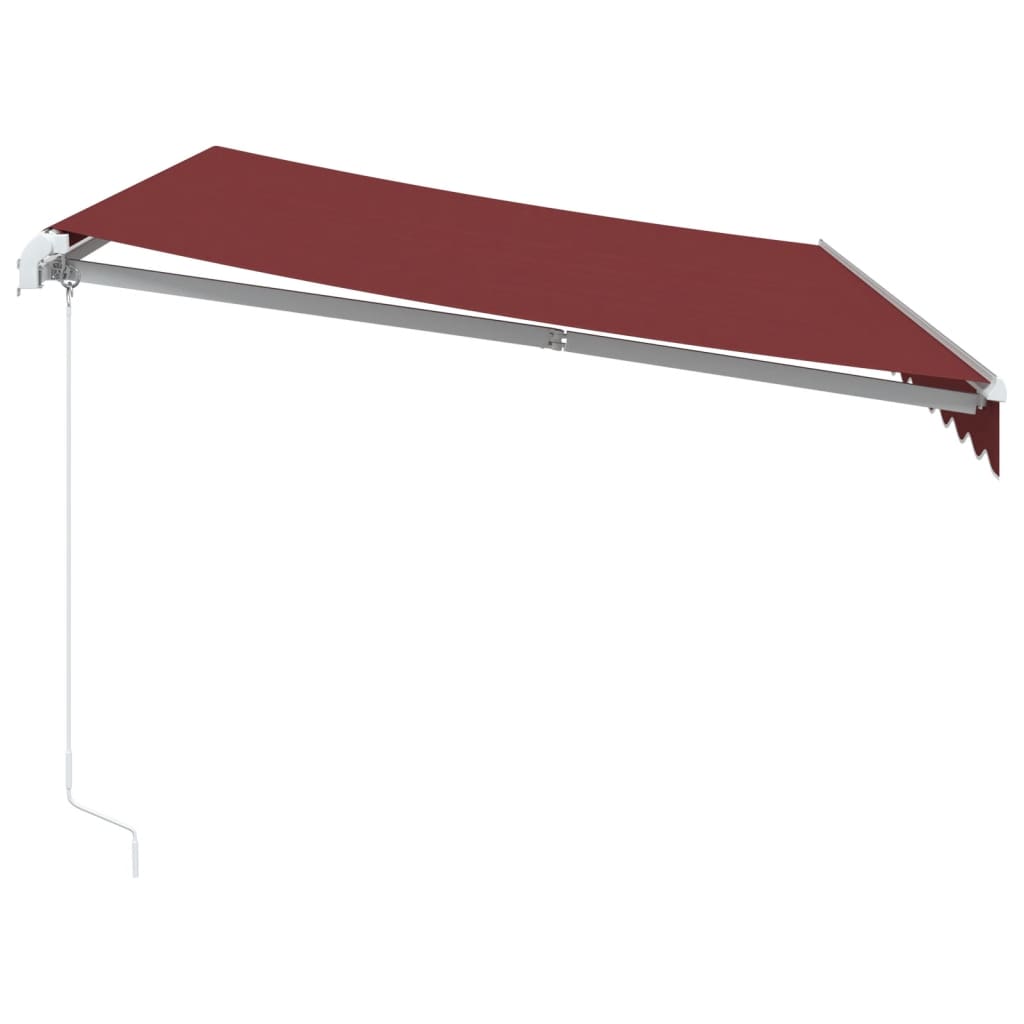 vidaXL Manual Retractable Awning Burgundy 350x250 cm