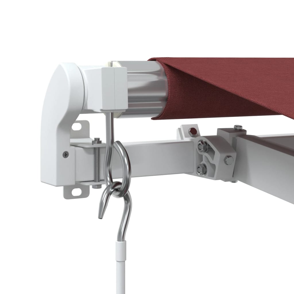 vidaXL Manual Retractable Awning Burgundy 350x250 cm