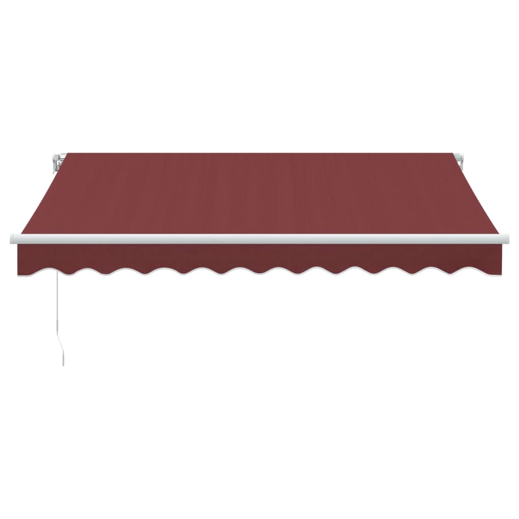 vidaXL Manual Retractable Awning Burgundy 300x250 cm