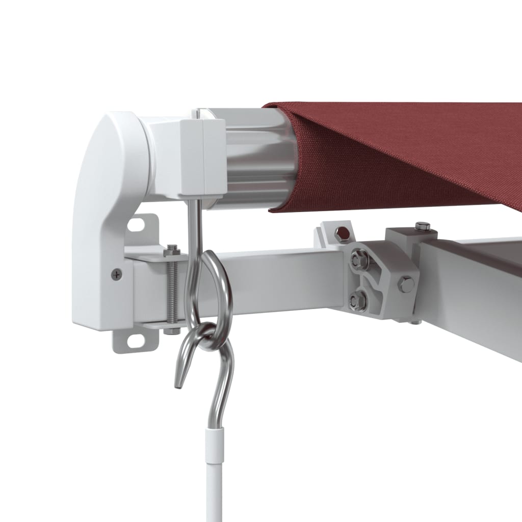 vidaXL Manual Retractable Awning Burgundy 300x250 cm