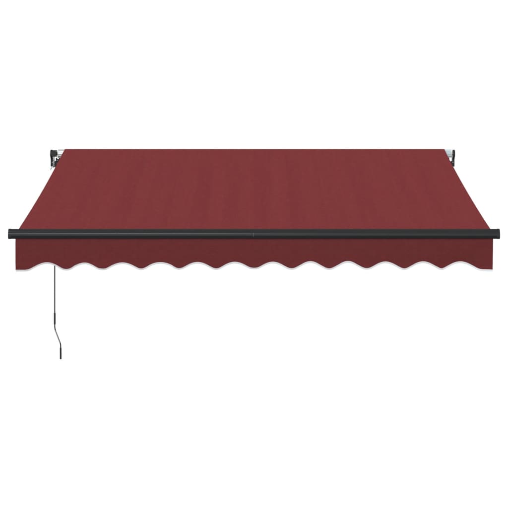 vidaXL Manual Retractable Awning Burgundy 300x250 cm