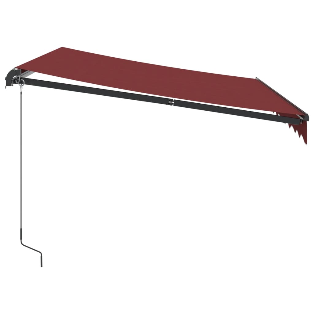 vidaXL Manual Retractable Awning Burgundy 300x250 cm