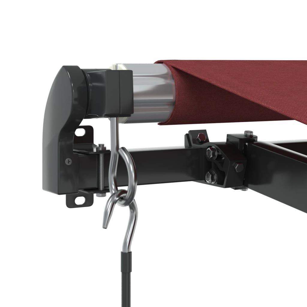 vidaXL Manual Retractable Awning Burgundy 300x250 cm