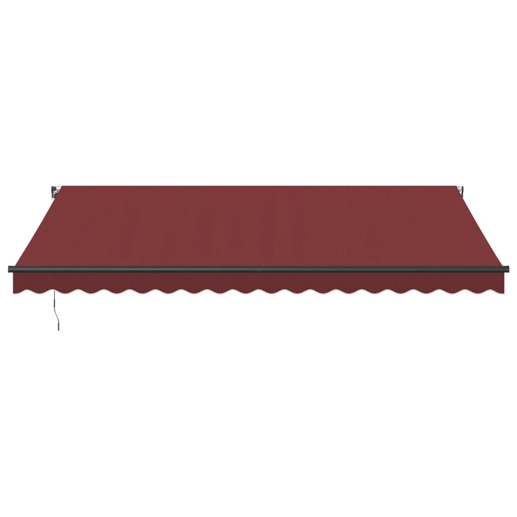 vidaXL Manual Retractable Awning Burgundy 450x300 cm