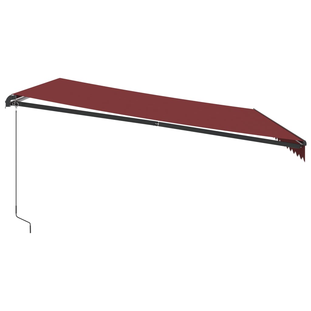 vidaXL Manual Retractable Awning Burgundy 450x300 cm