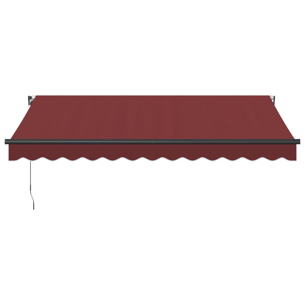 vidaXL Manual Retractable Awning Burgundy 350x250 cm