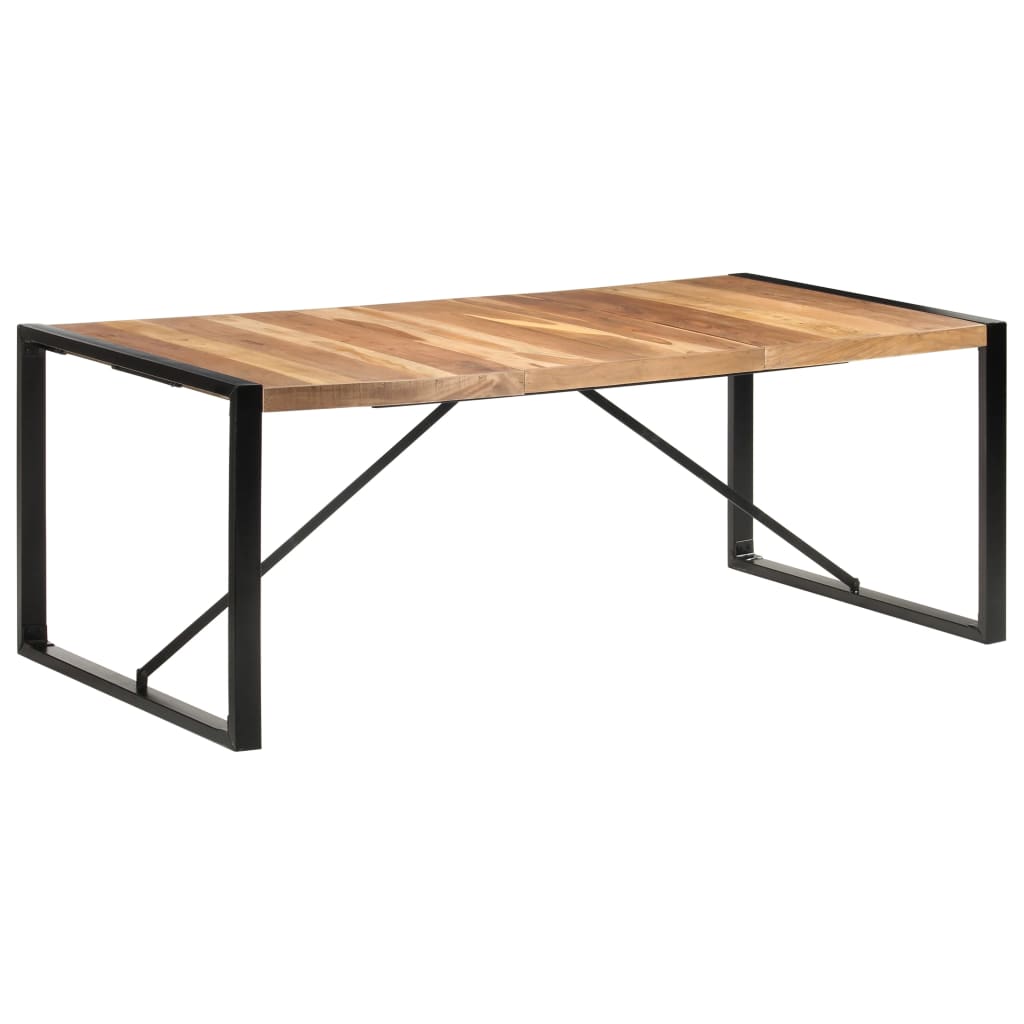 vidaXL Dining Table 120x60x75 cm Solid Wood with Sheesham Finish