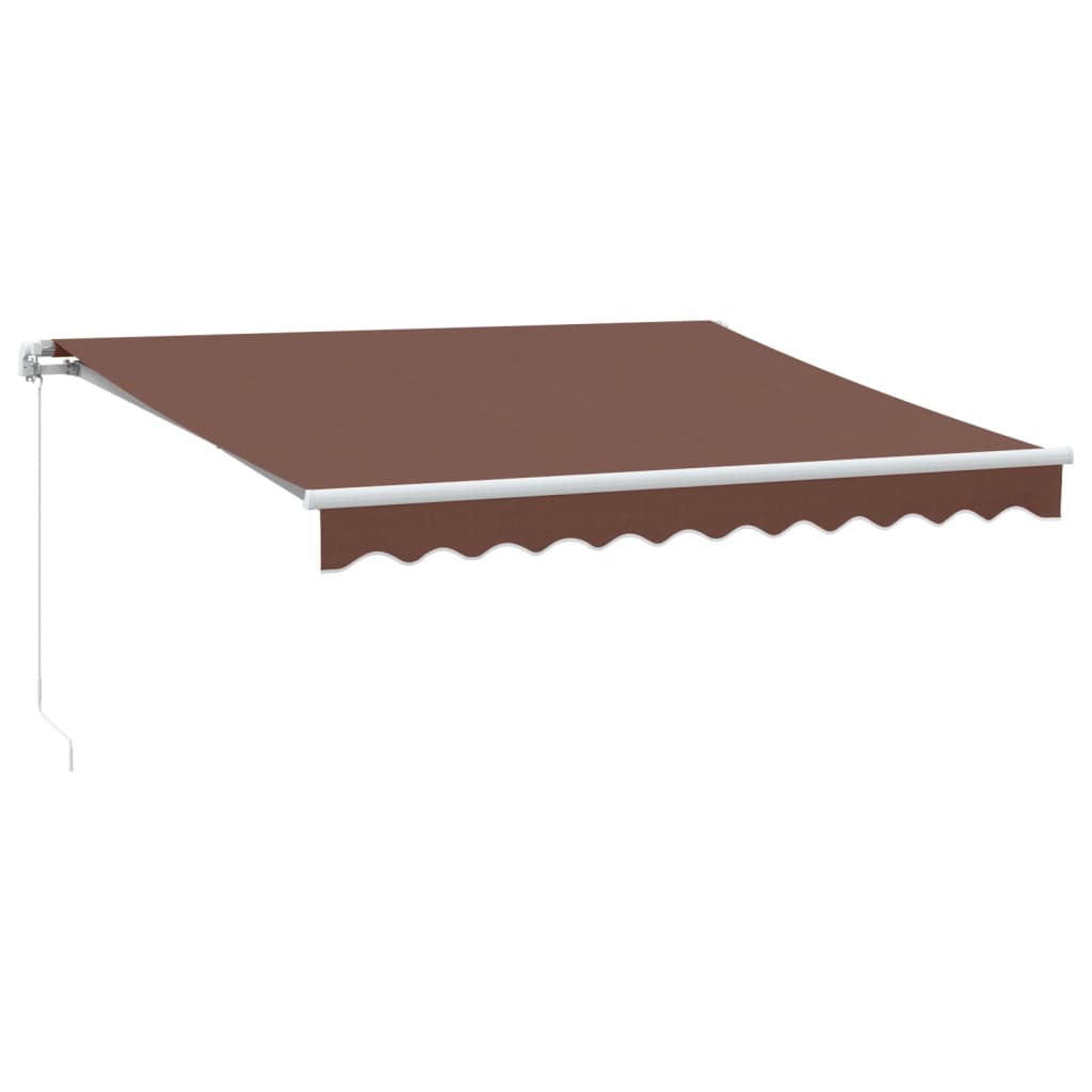 vidaXL Manual Retractable Awning Brown 300x250 cm