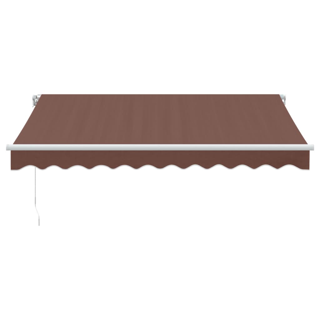 vidaXL Manual Retractable Awning Brown 300x250 cm